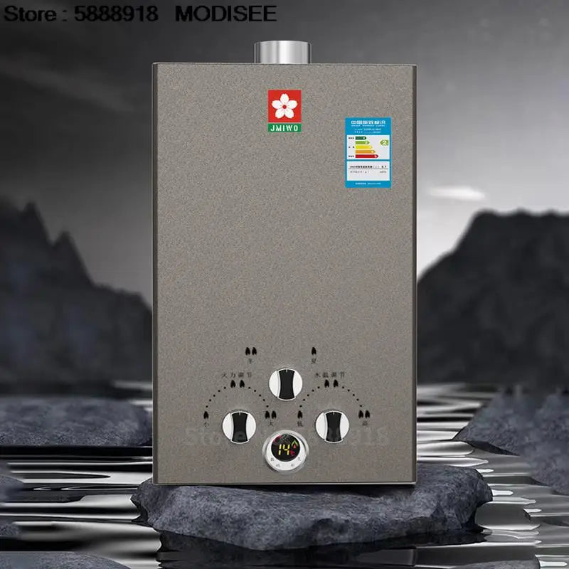 Natural Gas Water Heater 7/8/10/12/14/16L Tankless Water Heater Stainless Instant Endless Energy-Saving Boiler with Shower Head