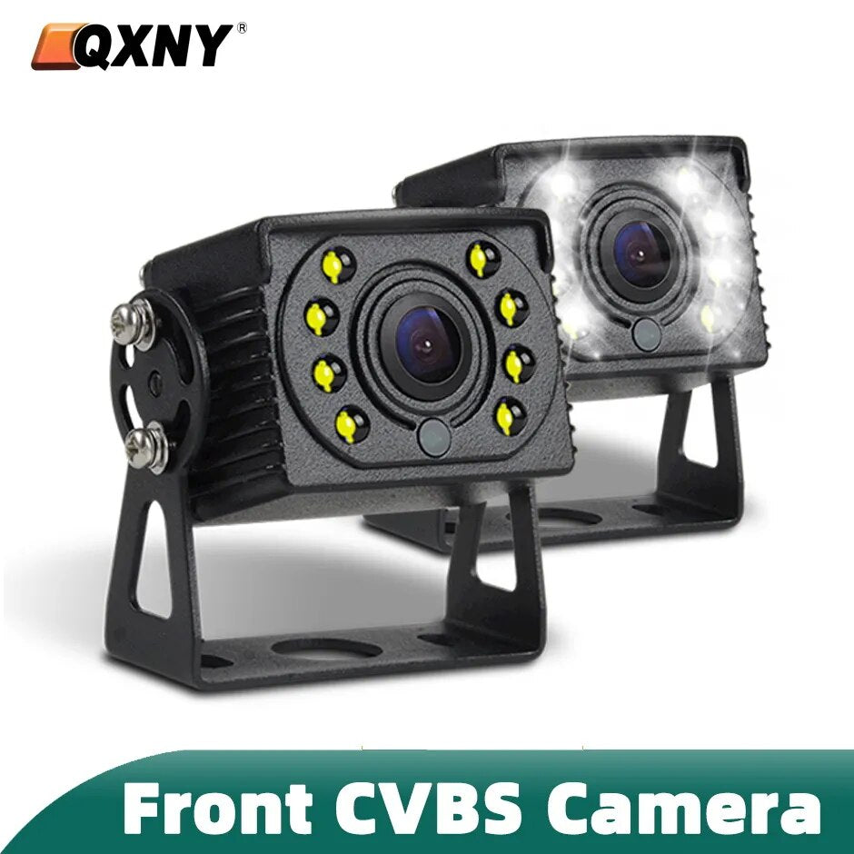 QXNY Night Vision Waterproof Vehicle Rear View Reverse Image for Car Rv Trailer Pickup 12V/24V Front Truck Parking Backup Camera