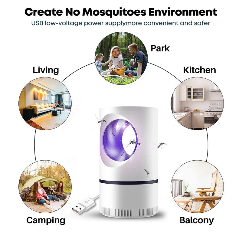 Household multifunctional USB charging indoor nightlight fly killer electronic mosquito killing lamp