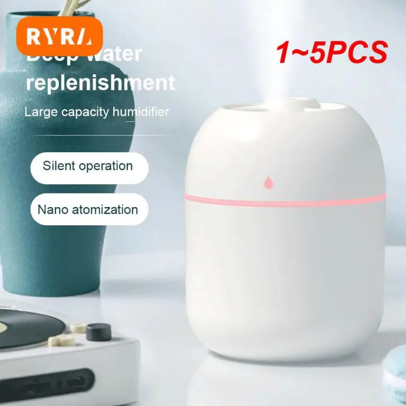 1~5PCS Spray Portable Household Air Humidifier Usb Desktop Indoor Humidifier Water Drop Essential Oil Diffuser Fogger