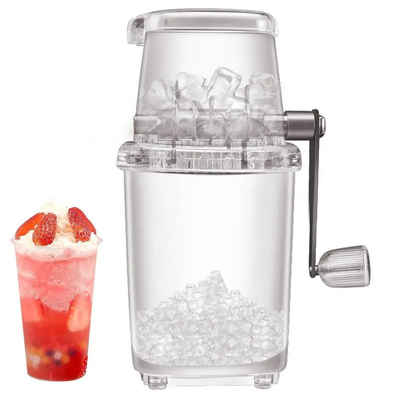 Ice Crusher Hand-Crank Ice Shaver And Snow Cone Machine Portable Ice Crusher And Shaved Ice Machine For Flavored Healthy Snacks