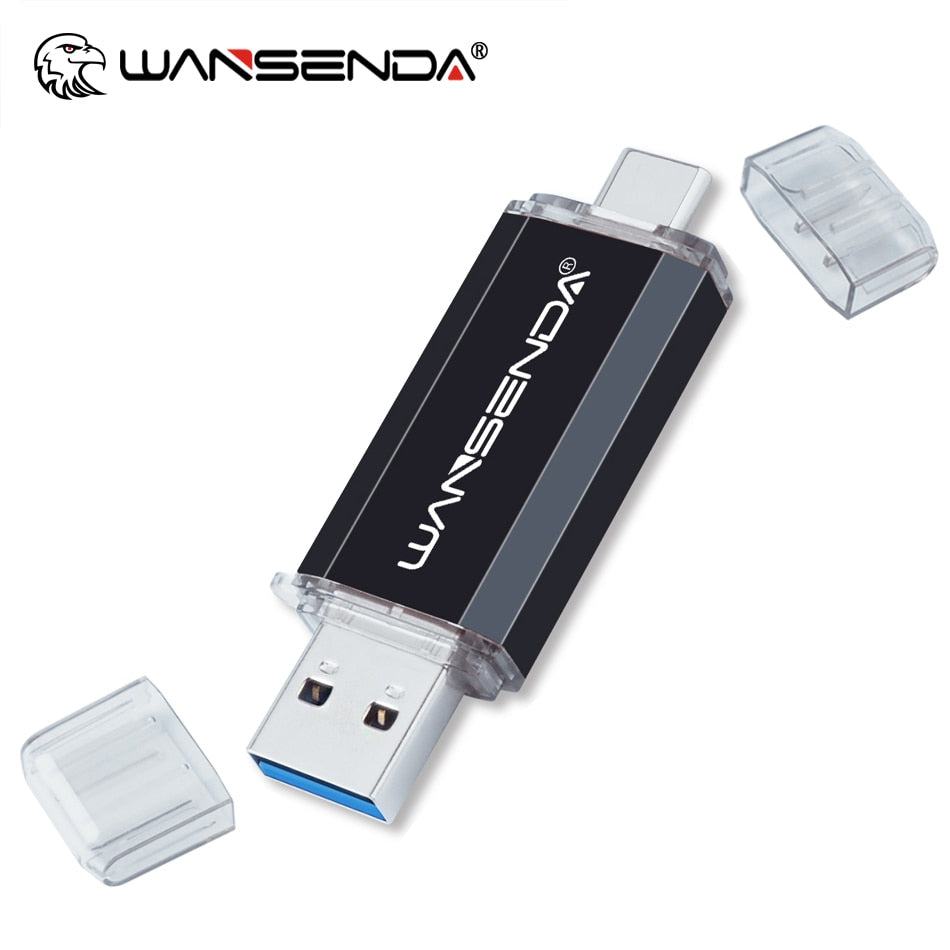 Hotsale WANSENDA OTG USB Flash Drive Type C Pen Drive 512GB 256GB 128GB 64GB 32GB 16GB USB Stick 3.0 Pendrive for Type-C Device