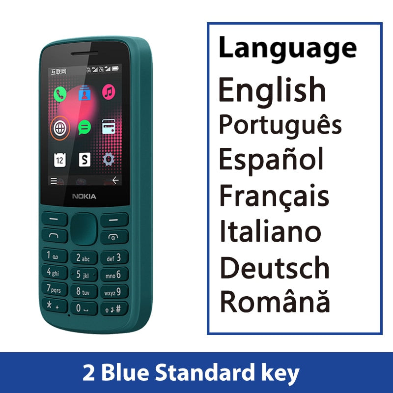 New and Original Nokia 215 4G Mobile Phone Multilingual Dual SIM Cards 2.4 Inch FM Radio 1150mAh Feature Push-button Phone