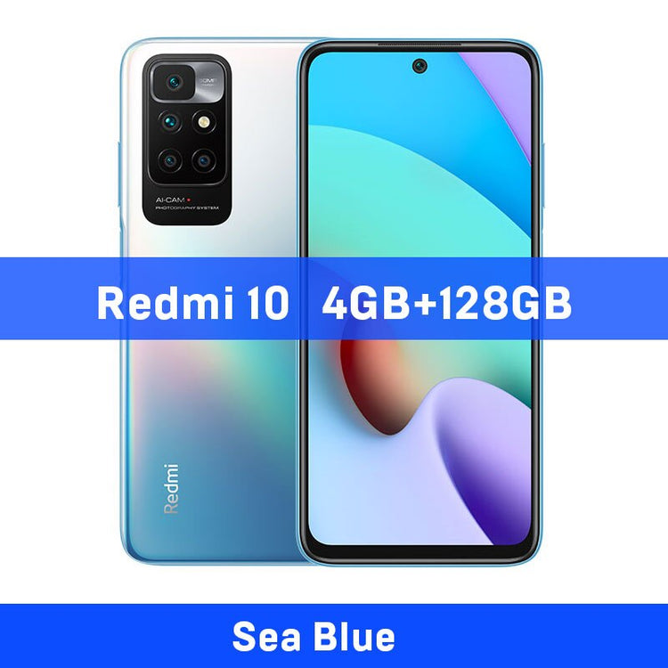 Global Version Xiaomi Redmi 10 64GB/128GB New Smartphone MediaTek Helio G88 Octa Core90Hz FHD Display 50MP AI quad camera