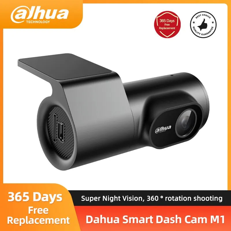 Dahua M1 Dashcam 1080P WiFi Recorder Crash Latch Night Vision 360° Rotating Lens Voice Control G-Sensor For Car DVR Dash Camera