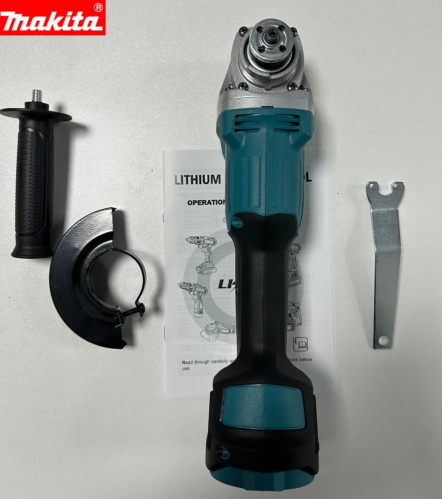 Makita 18V 100mm Brushless 404 Lithium Ion Cutting Rechargeable Angle Grinder 180°Rotary Polisher Power Tool Cutting Power Tools