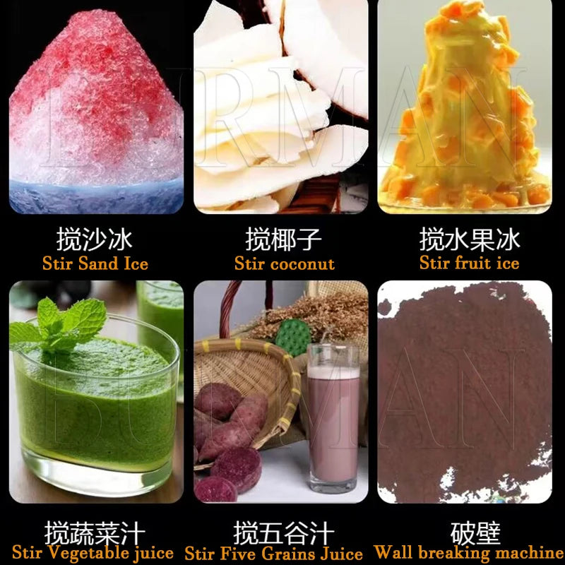 Electric Ice Crusher Smoothie Shaver Snow Cone  Block Breaking Grinder Machine Commercial  Slush Sand Maker