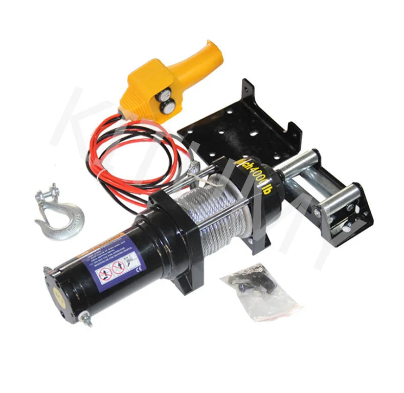 3500lbs/4000lbs/4500lbs Car Mounted Small Crane Electric Hoist 12V/24V Off-road Vehicle Traction Self Rescue Trailer Winch Hoist