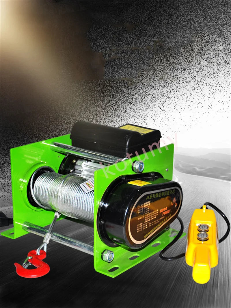 Electric Hoist 400kg/600kg Electric Winch Steel Electric Lift 220V With Wireless Remote Control 12m/min