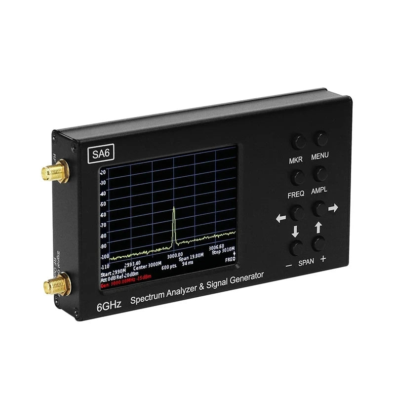 New SA6 6GHz Portable Spectrum Analyzer Signal Genertor HT6 Log Periodic Antenna LPDA for 3G 4G LTE CDMA DCS GSM GPRS GLONASS