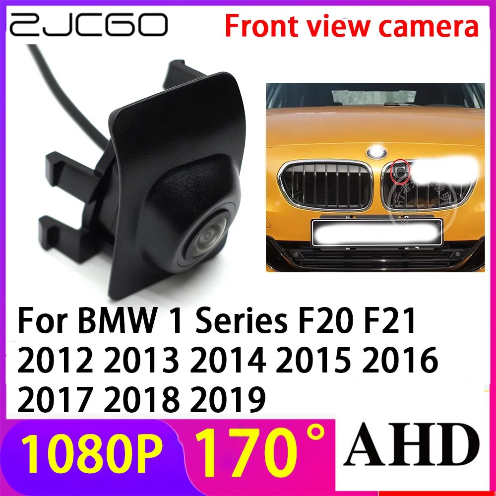 ZJCGO AHD 1080P LOGO Car Parking Front View Camera Waterproof for BMW 1 Series F20 F21 2012 2013 2014 2015 2016 2017 2018 2019