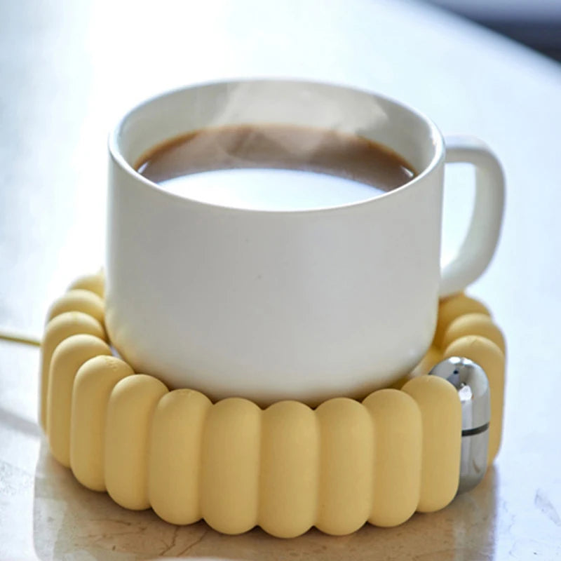 Electric Mug Heater Pads Desk 3 Gear Coffee Cup Warmer Settings Milk Tea Water Heating Pad Auto-off Constant Temperature Coaster