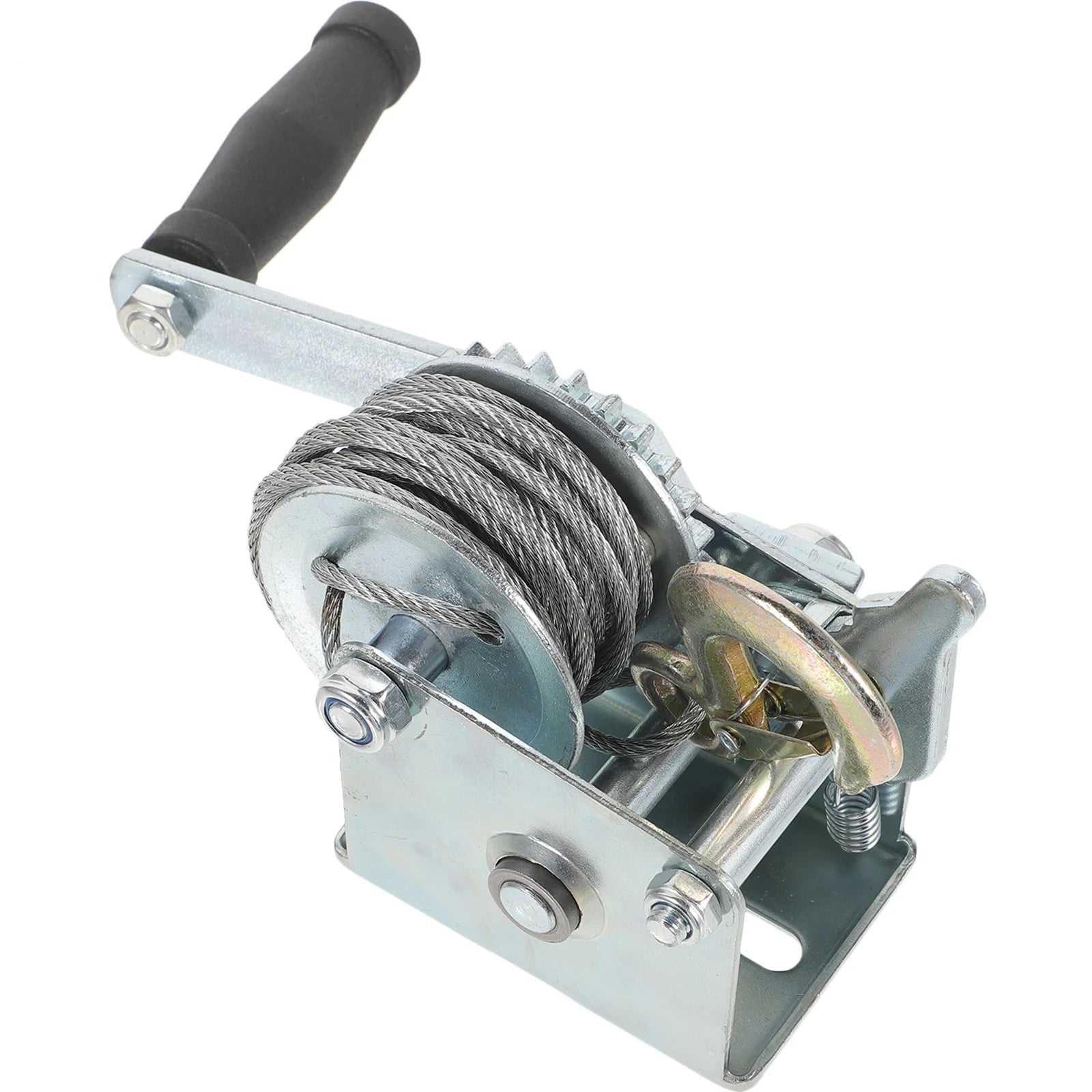 Heavy Duty Winch Manual Towing Winch Mini Trailer Winch 500LBS (With 7m Steel Cable)