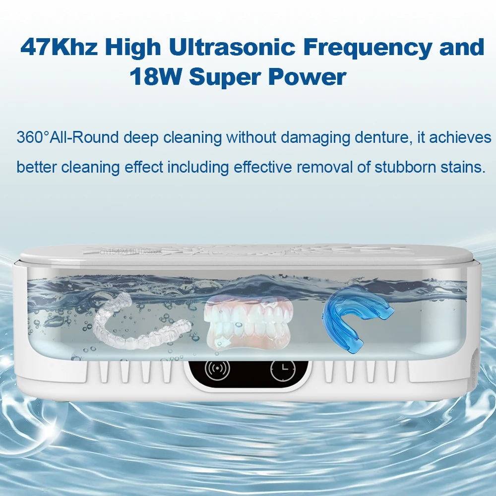 Ultrasonic Cleaner Dental Ultrasonic Cleaning Bath 47kHz High Frequency Vibration Ultrasound Washing Machine For Glasses Jewelry