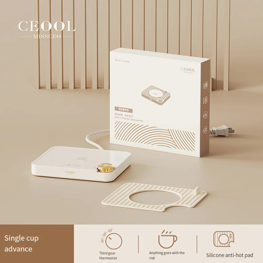 Mini Electric Coffee Mug Warmer Thermostatic Heating Pad Coaster Mat Plate Home Kitchen Beverage Cup for Tea Milk Cocoa Water
