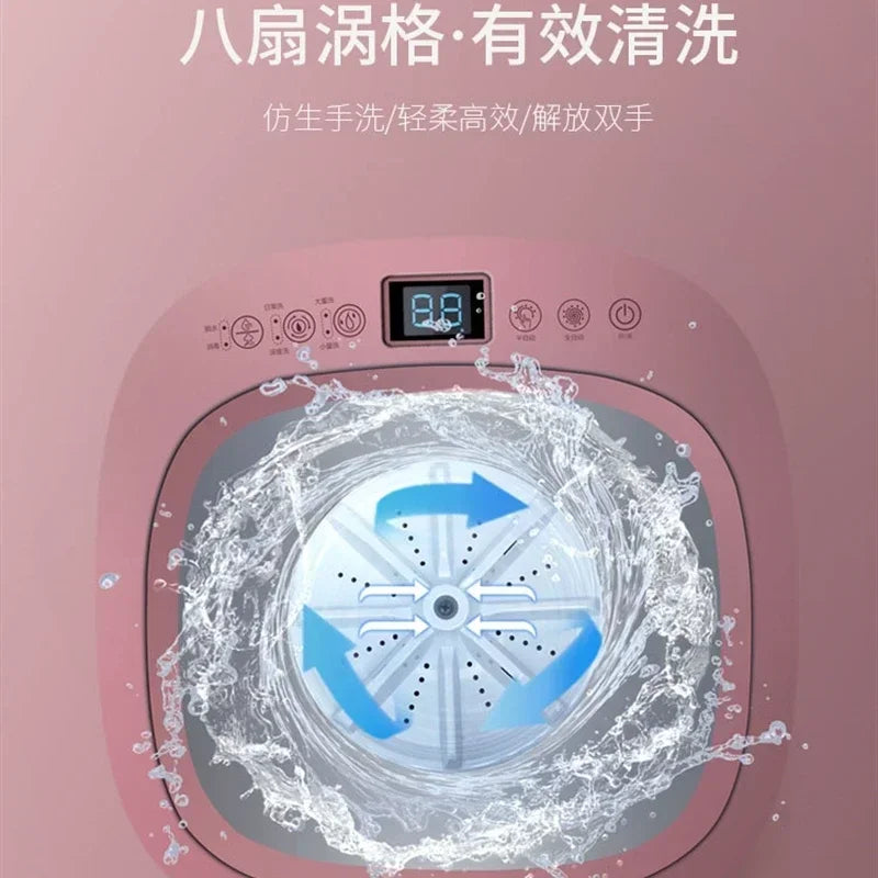 110V/220V Full-automatic washing machine with dewatering portable small household appliances export full-size