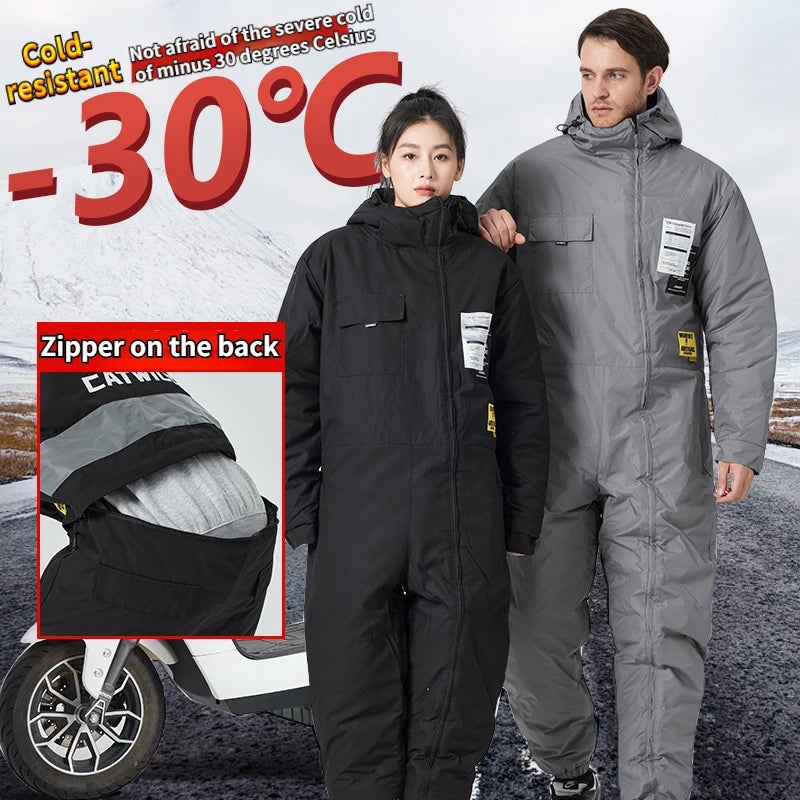 Electric Motorcycle Windproof Waterproof Warm Snowmobile Jackets Winter Fishing Ski Suits Motorcycle Riding Cold-proof Clothing