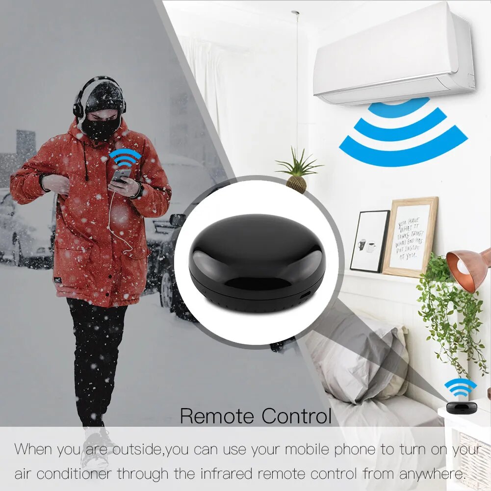 MOES Tuya WiFi IR Remote Control for Air Conditioner TV Smart Home Infrared Universal Remote Controller For Alexa Google Home