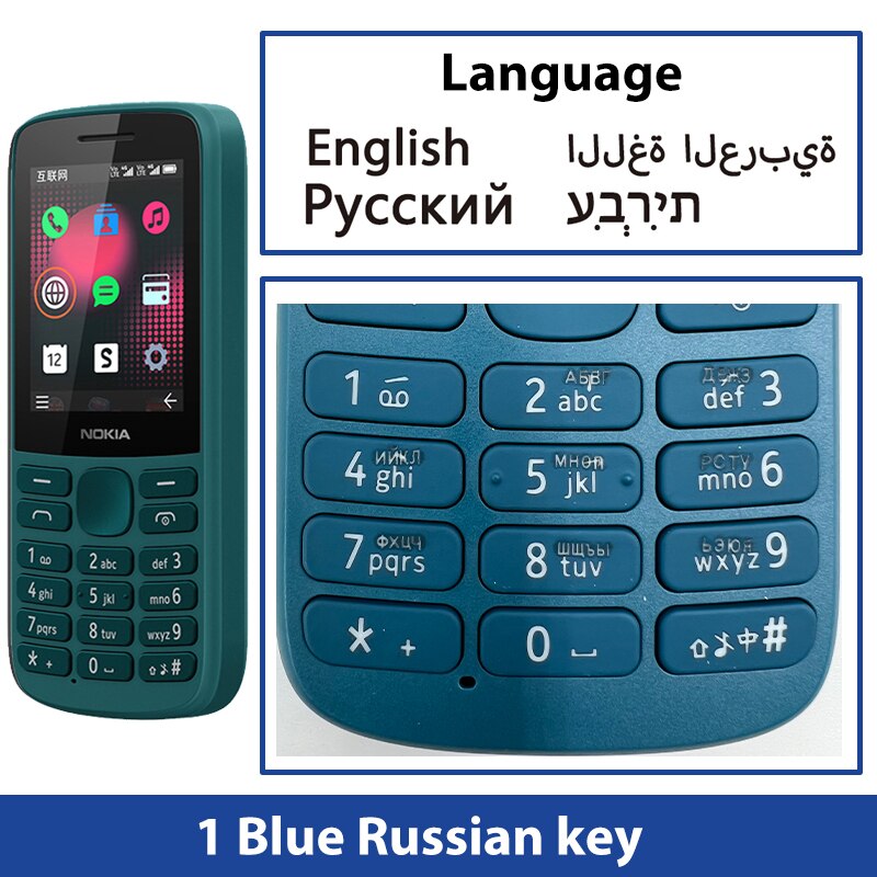 Global Rom New Original Nokia 215 4G Mobile Phone 2.4 Inch Bluetooth FM Radio 1150mAh Bettery Dual SIM Feature Push-button Phone