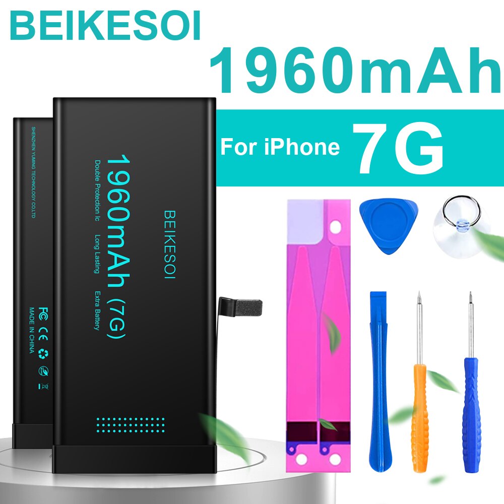 BEIKESOI phone Battery For iPhone  6S 6 7 8 Plus 11 12 13 14 Pro Replacement Bateria For Apple iPhone  X XS MAX
