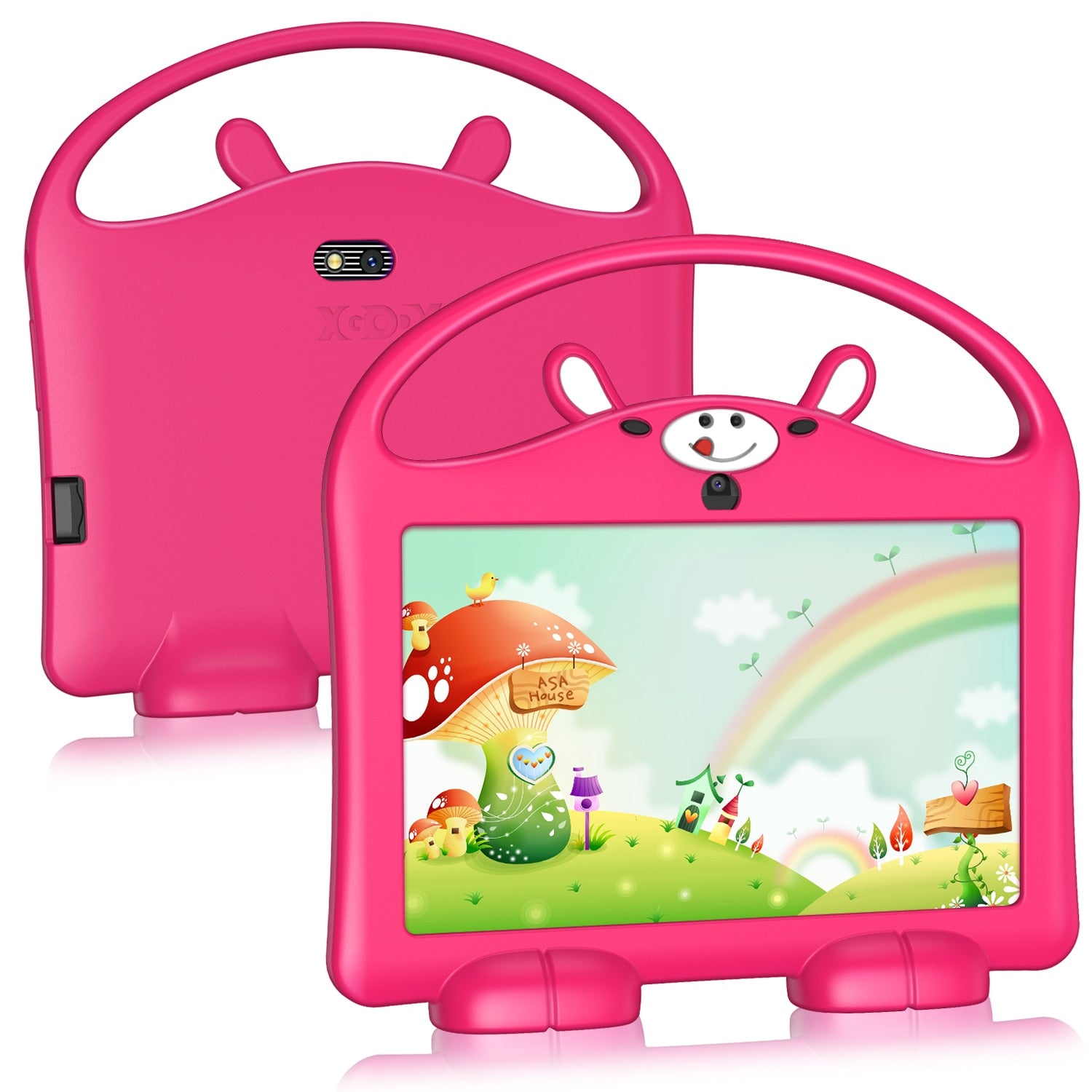 XGODY 7 Inch Android Kids Tablet PC For Study Education 64GB ROM Quad Core WiFi OTG 1024x600 Children Tablets With Tablet Case