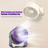 Wall Mounted/Table Air Circulation Electric Fan USB Rechargeable 4000mAh Summer Cooling Fan Low Noise 3 Speed Camping Supplies