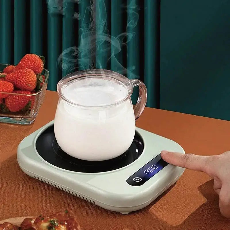 220V Cup Heater Coffee Mug Warmer 100°C Hot Tea Makers Electric Hot Plate Timing 4 Gear Fast Heating Pad Milk Tea Warm Coaster