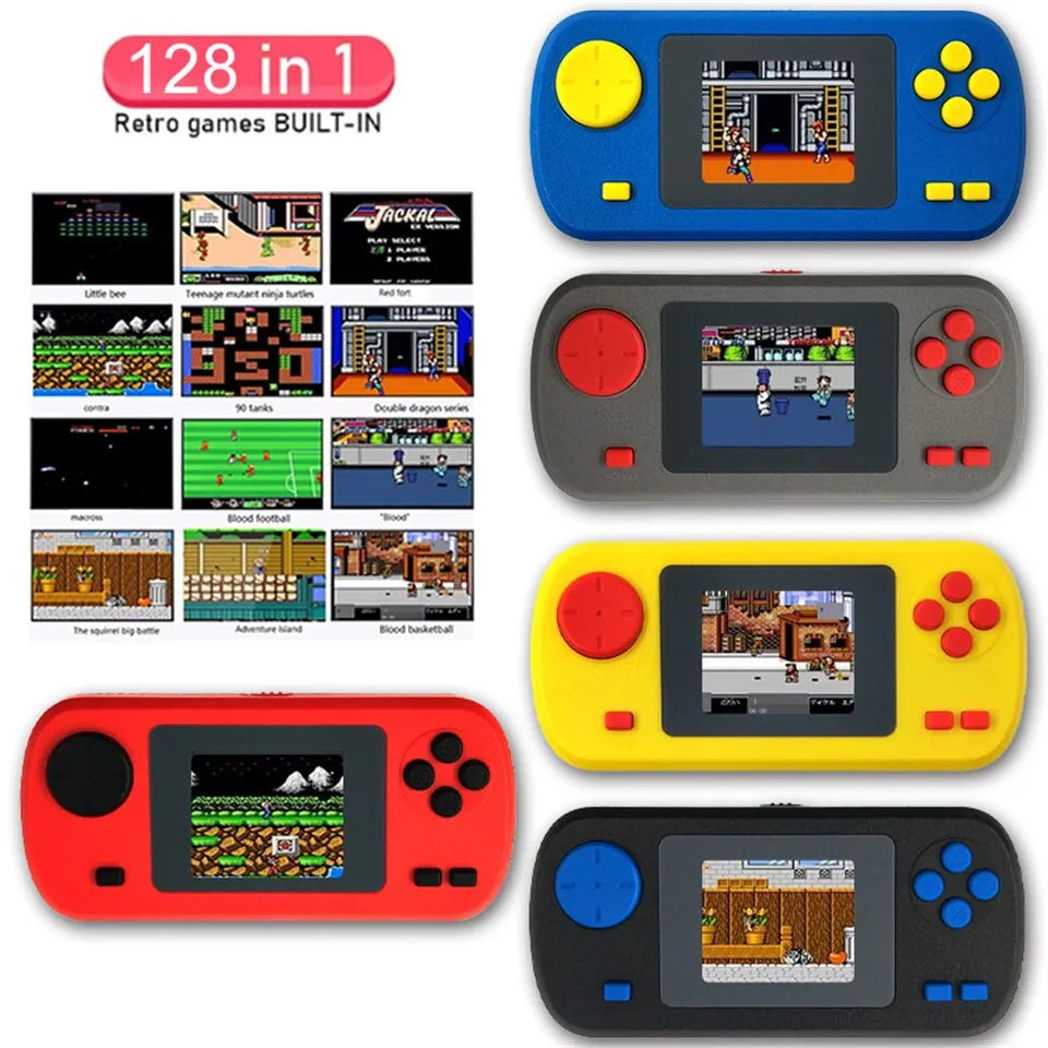 YLW GC32 Mini Handheld Game Player Portable TFT Color Screen Video Consoles Built In 128 8Bit Games For Kids Christmas Gift
