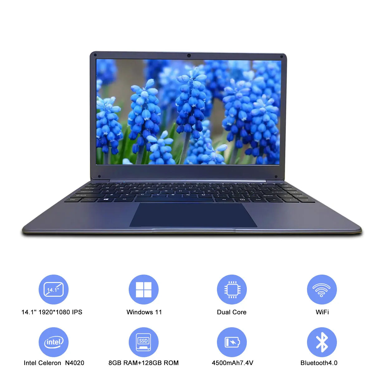 CRELANDER 14 Inch Laptop Intel Celeron N4020 IPS Screen 8GB RAM 128GB SSD Windows 11 Notebook 5G WIFi Mini PC Laptops Computer