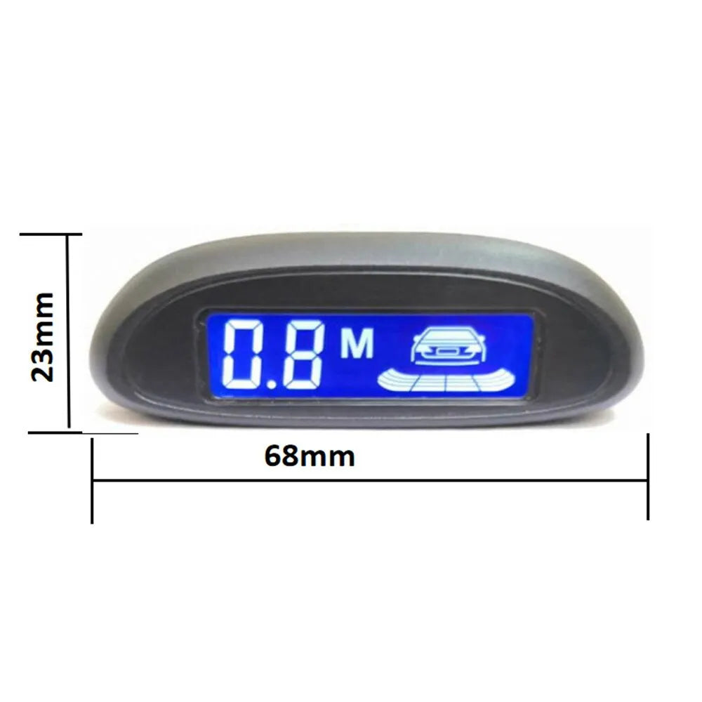 Combined LCD Display Reversing Sensor Sensitivity Adjustable Anti False Alarm 4 Spare Sensors for Car Parking Detector System