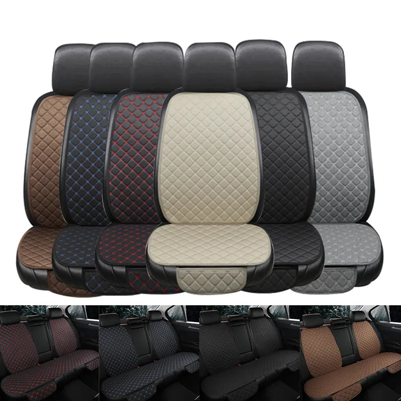Linen Flax Car Seat Cover Protector front/rear  Seat Backrest Cushion Pad Mat Auto Front Interior Styling car covers mat protect
