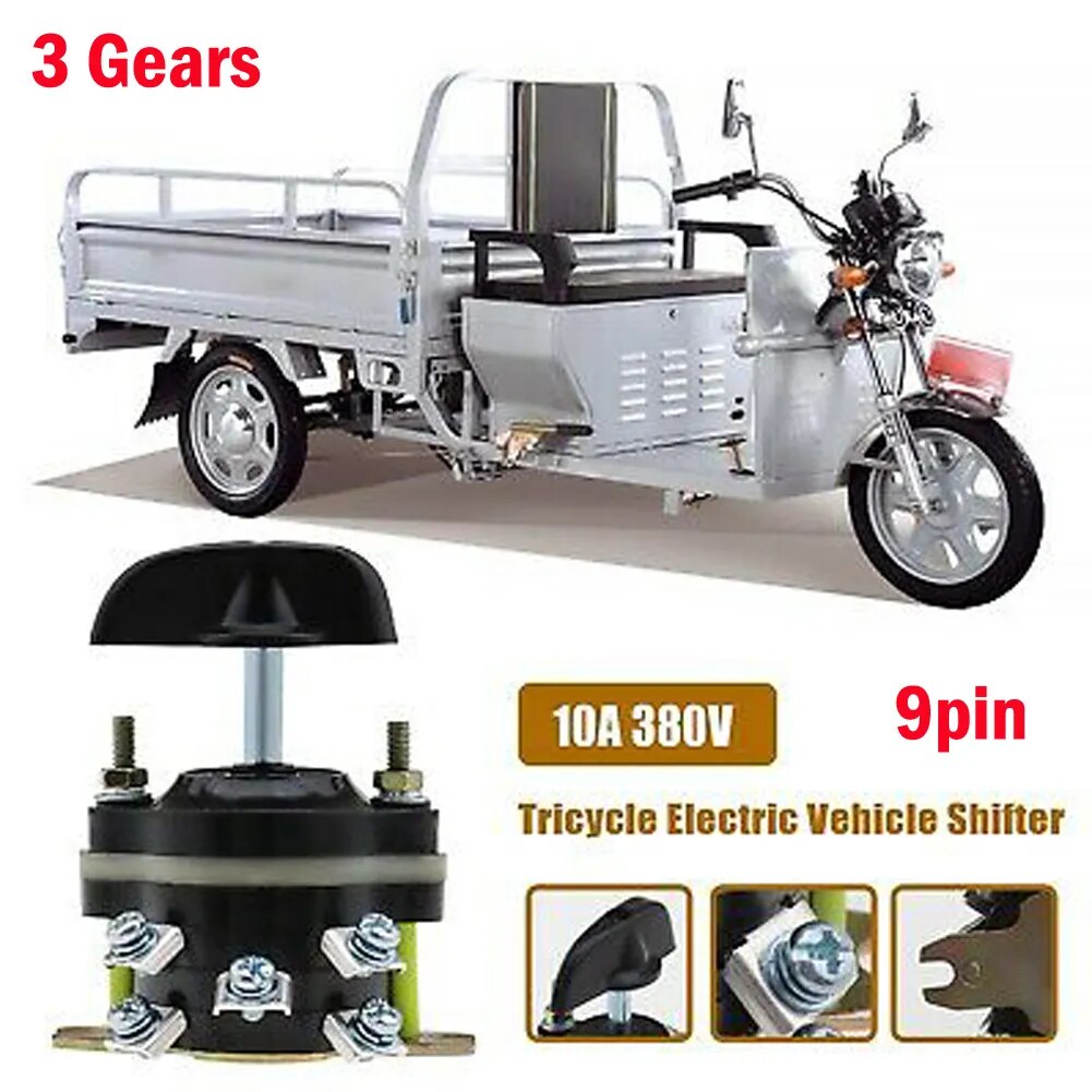 1Pcs 3 Gears Forward Reverse Control Switch For Electric Quad Bikes ATVs Pedicab Go-kart 380V 10A High Quality