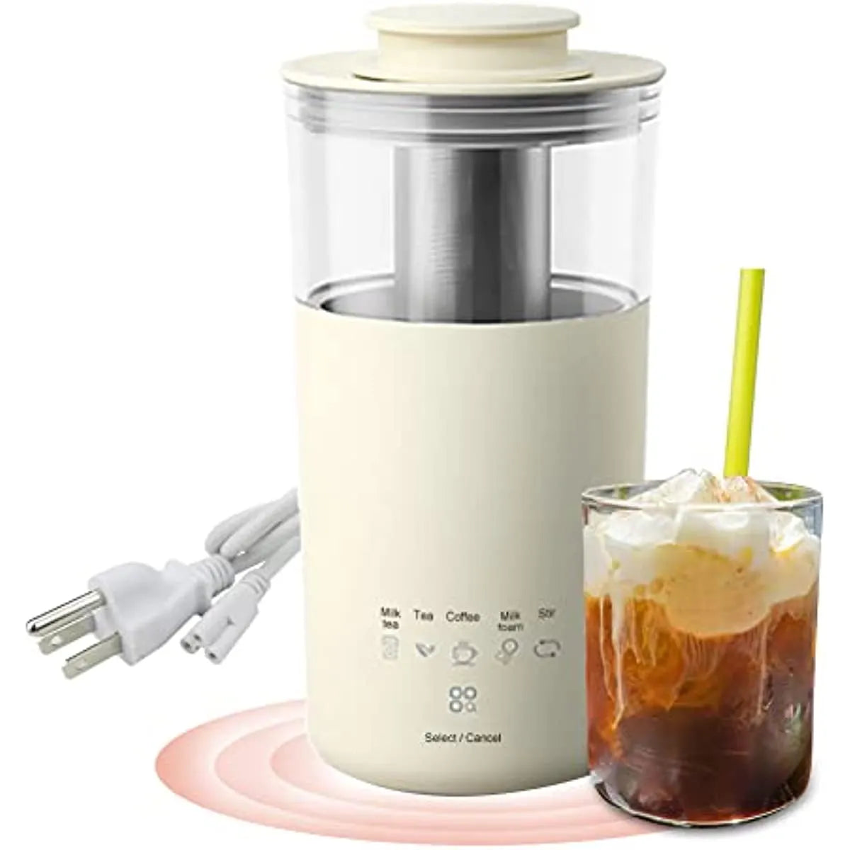 5 in 1 Electric Coffee Maker Portable Milk Tea Machine Milk Frother Automatic Tea Maker Health Preserving Pot DIY Differen Drink