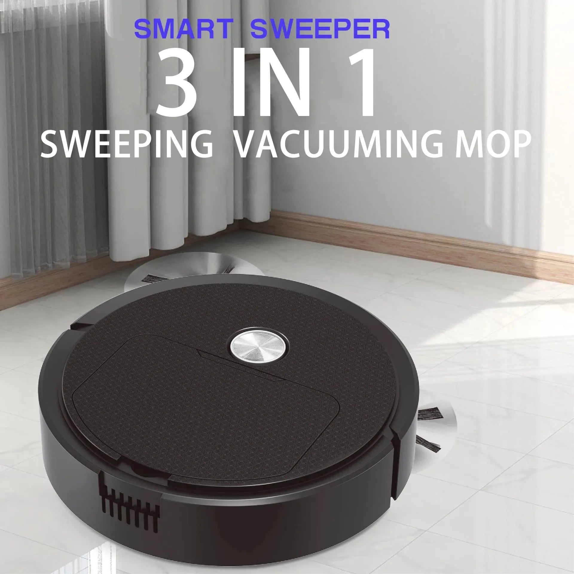 New 3 In 1 Smart Sweeping Robot Home Mini Sweeper Sweeping and Vacuuming Wireless Vacuum Cleaner Sweeping Robots For Home Use