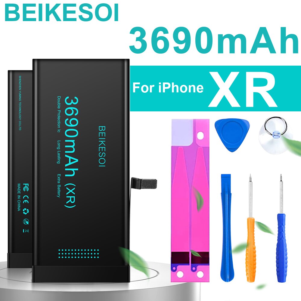 BEIKESOI phone Battery For iPhone  6S 6 7 8 Plus 11 12 13 14 Pro Replacement Bateria For Apple iPhone  X XS MAX