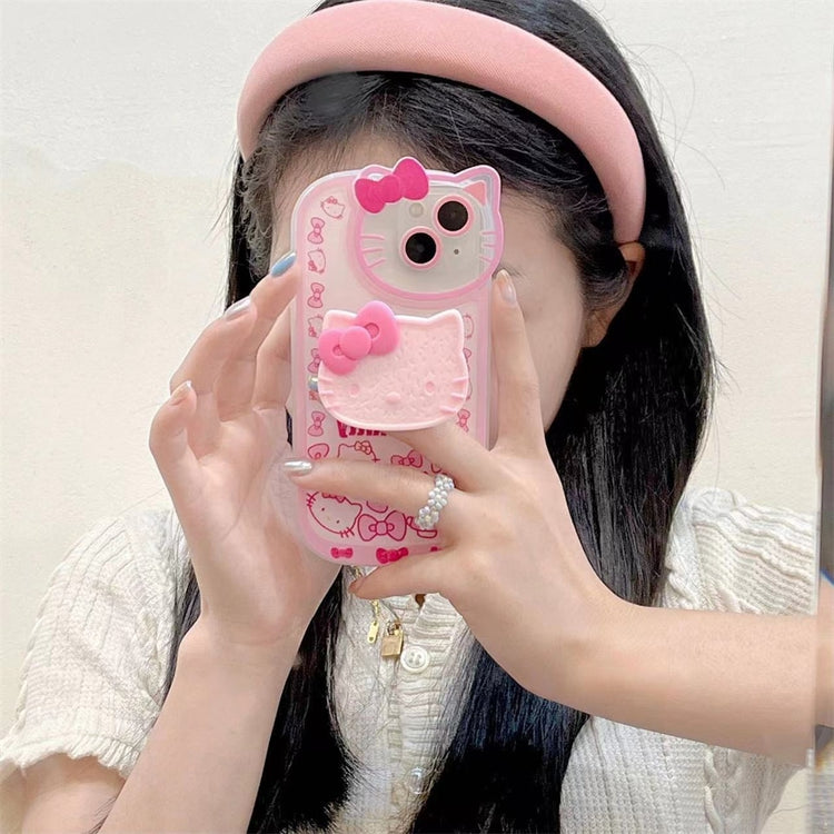original Sanrio Hello Kitty Stand Phone Case For iPhone 14 11 13 12 Pro Max XR XS 7 8 Plus SE 2 Shockproof Cover Y2K Accessories