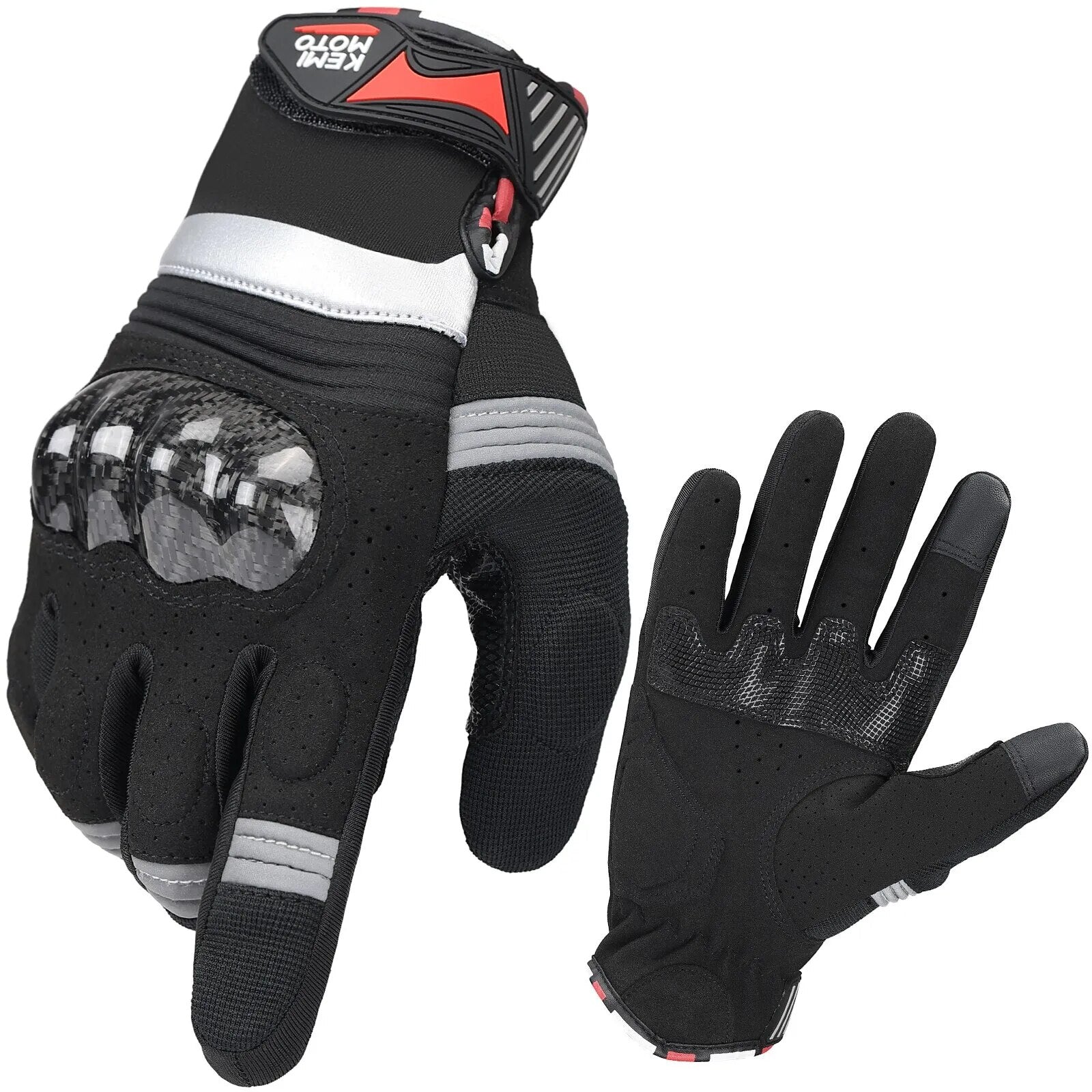 CE Motorcycle Gloves Carbon Fiber Protective Gear Summer Breathable Racing Gloves Leather Touch Screen Luvas Motocross