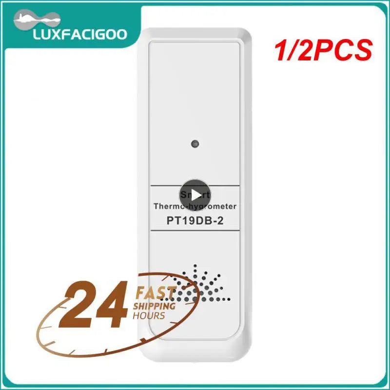 1/2PCS Tuya Smart Outdoor Mini Temperature Humidity Sensor -20℃-70℃ Detection Range Mobile App Remote Monitoring Support Gateway