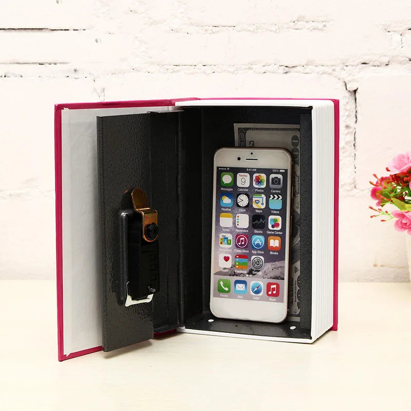 Student Gift Dictionary Mini Safe Box Book Hidden Secret Key Lock Coin Bank Card Jewellery Private Diary Storage Password 18cm