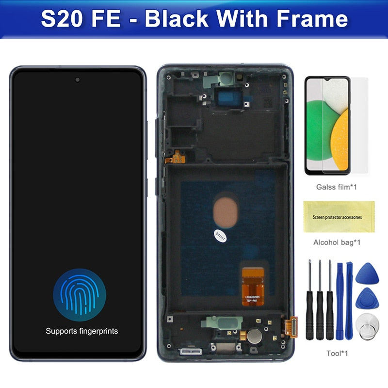 S20Fe High Quality AMOLED tft For Samsung Galaxy S20 FE SM-G780F LCD Display Touch Screen Digitizer Assesmbly Replacement Parts