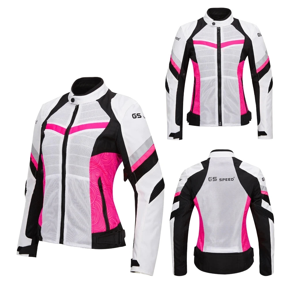 2023 Women's motorcycle riding jacket summer mesh breathable racing clothes autumn warm Knight cross-country motorcycle clothes