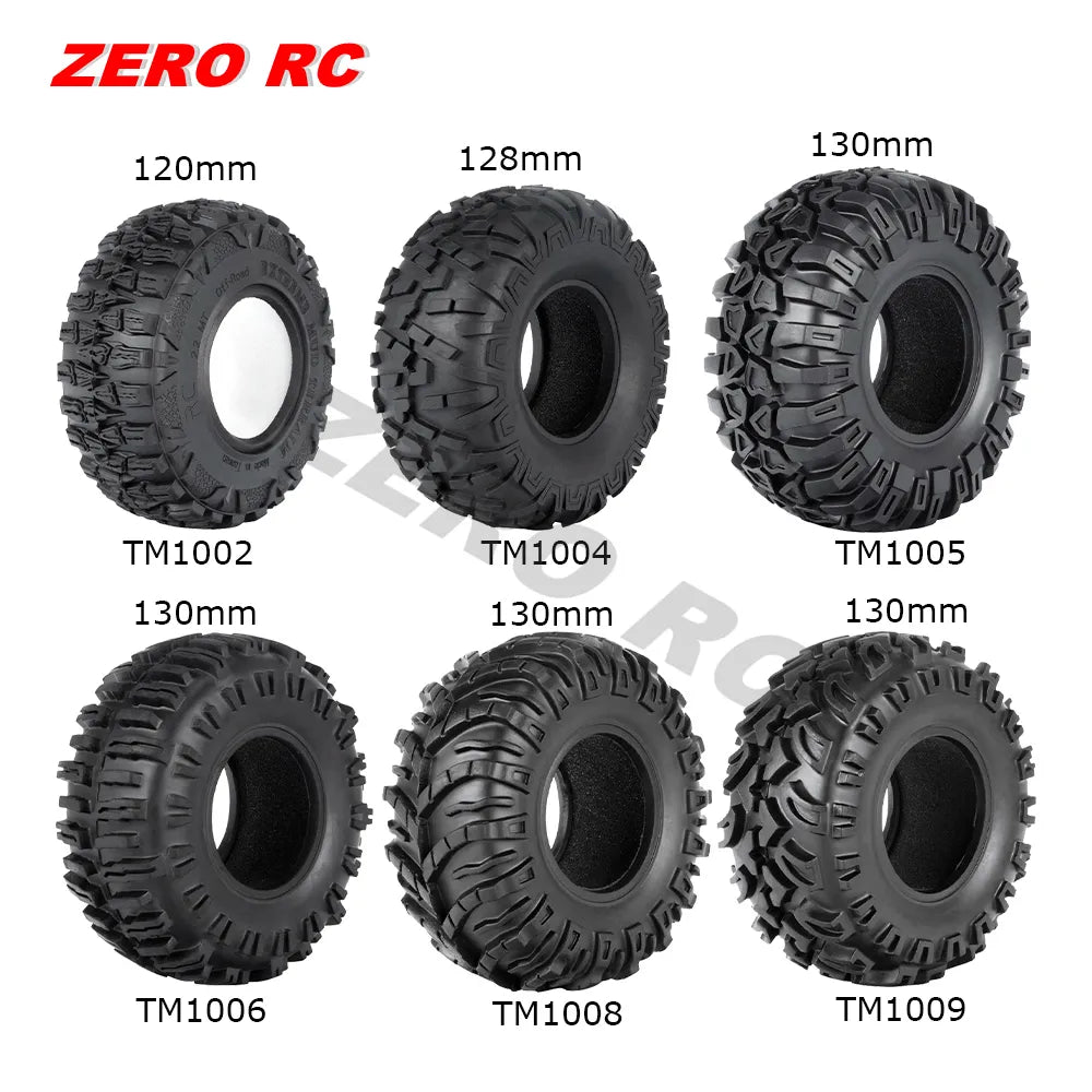 1/10 SCALE RC CAR 2.2" SOFT Tires ROCK CRAWLER 120-130MM Tyre WITH FOAM For 1:10 AXIAL WRAITH RR10 RBX10 TRX-4 TRX-6 CAPRA TRUCK