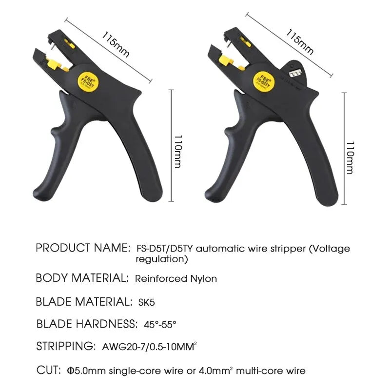 Stripping Pliers Multifunction Electric Wire Stripper Hand Tool D5/D5Y/D5T/D5TY Automatic Crimping Cutter Cable Stripper