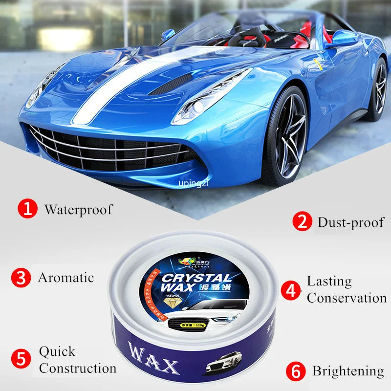 Car Polish Car Wax Crystal Plating Set Covering Paint Surface Coating Formula Hard Glossy Wax Layer Waterproof Film