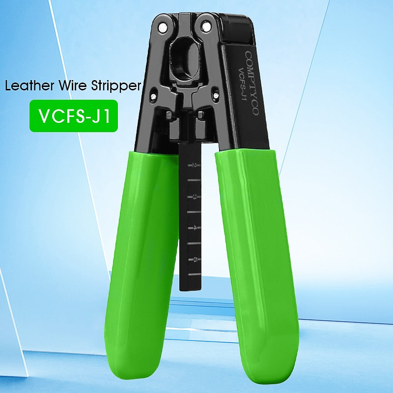 COMPTYCO Fiber Optic Tool Kit (Optional) VCFS-33 Three-port Stripper & VCFS-J1 Leather Wire Stripper 3mm(W)*2mm(H) FTTH Tools