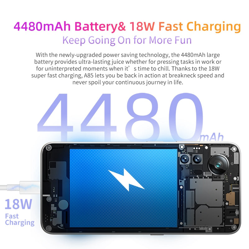 【World Premiere】 Blackview A85 Global Version 8GB 128GB 6.5'' HD+ 90Hz Display 50MP Camera 4480 mAh Battery NFC