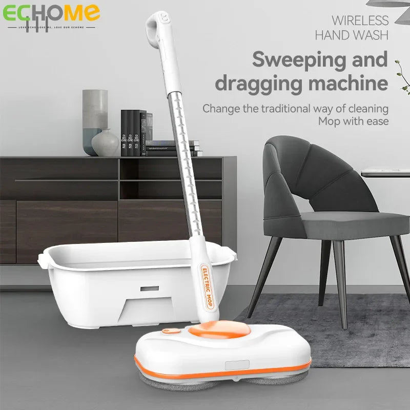 Wireless Electric Floor with Bucket Mop Handheld Floor Cleaner Rechargeable Spray Mop Cordless Household Floor Cleaning Mops