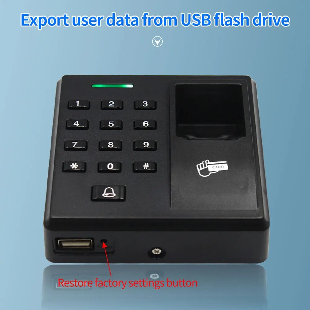 Biometric Fingerprint RFID Access Control System Keypad 125Khz 1000User Standalone Door Opener Controler + Relay We-chat Applet