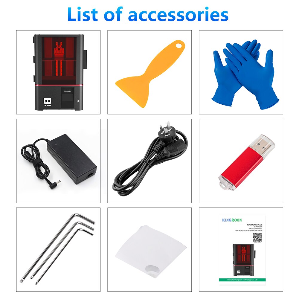 KINGROON 8K 3D Printer KP8 SLA 10.3 inches LCD High Resolution 3D Printing UV Resin Printer impressora 3d Fast Speed