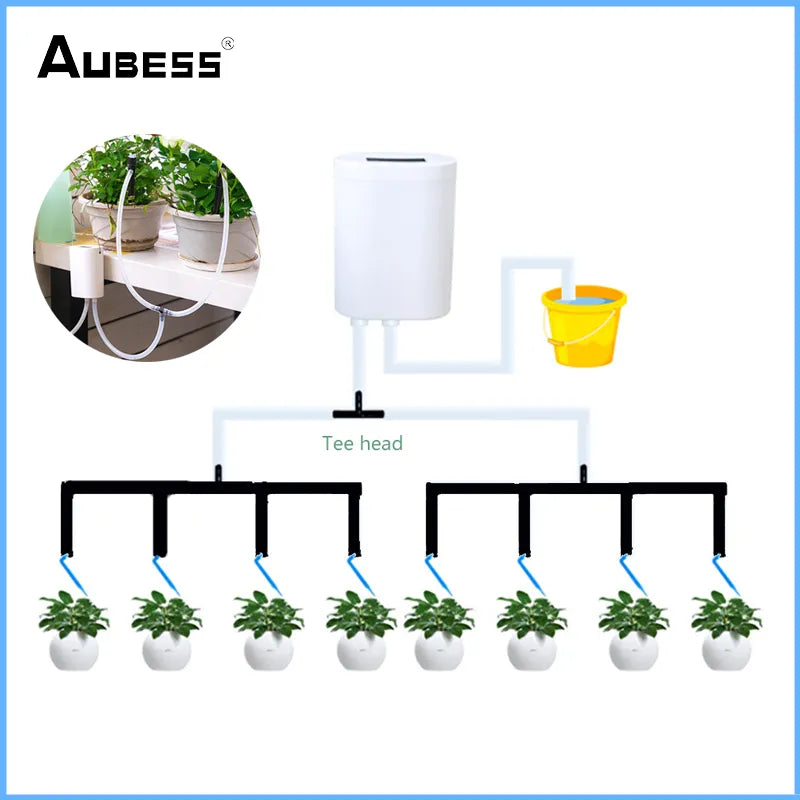 2/4/8/12/16 Pumps Self-Watering Kits Automatic Timer Waterers Drip Irrigation Indoor Plant Watering Device Home Garden Gadgets